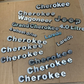 84-96 Jeep Cherokee XJ Fender Emblem Badge 8 Inch Metal OEM Sticker Toolbox ZJ