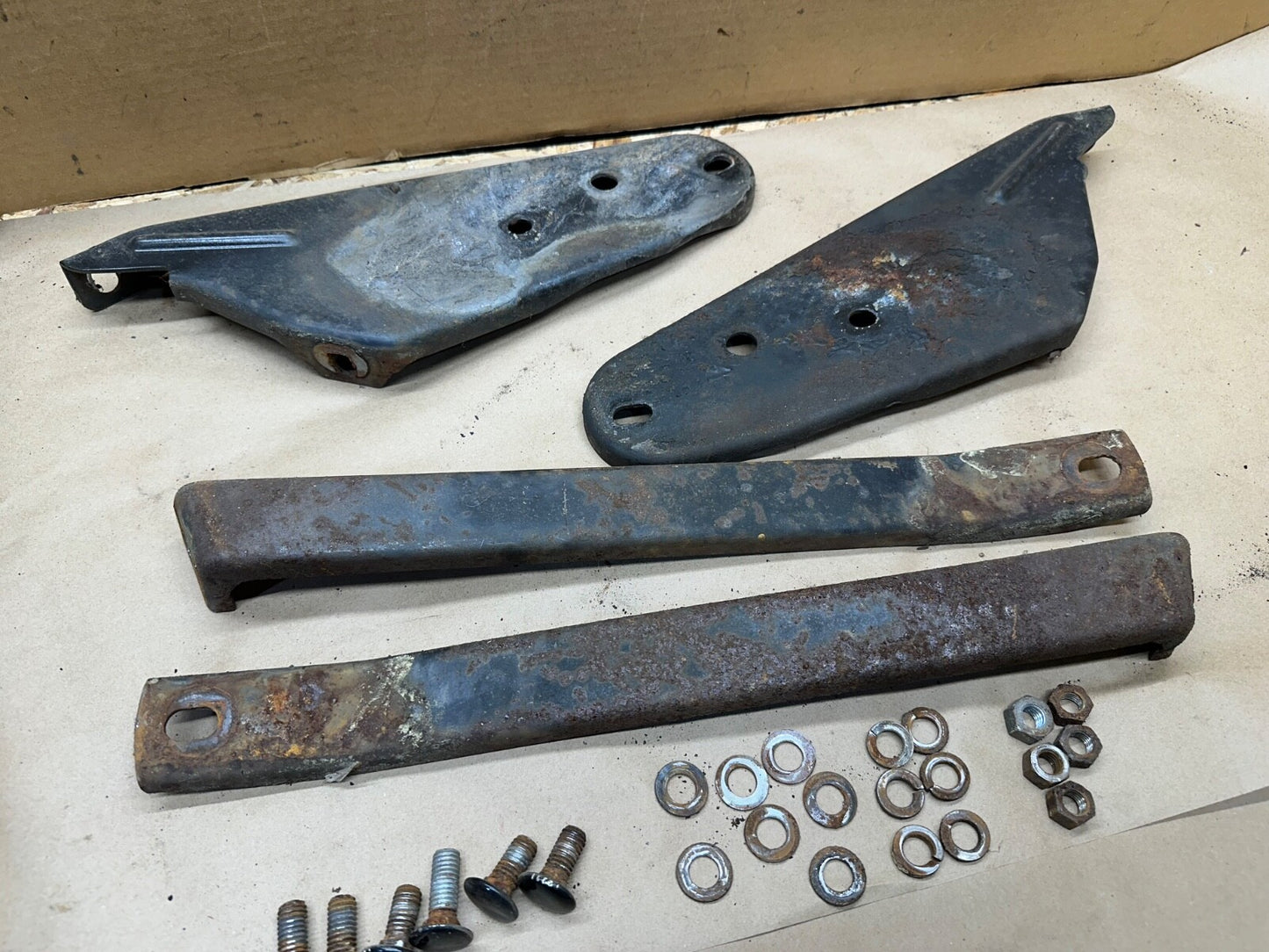 1967 AMC Rambler Rebel FRONT Bumper Mount Bracket Set Sedan Factory 67 Rambler