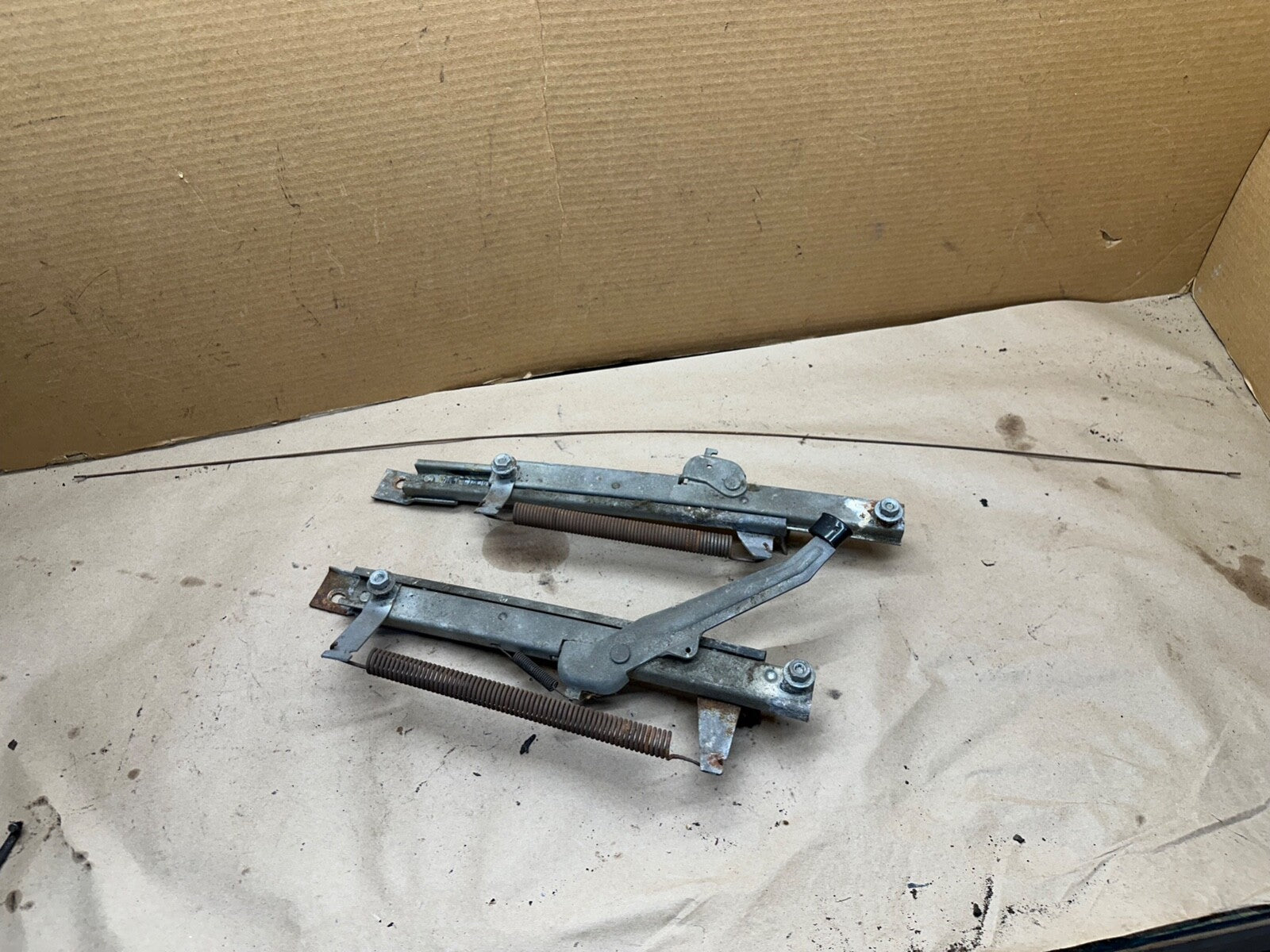1967 Rebel Rambler Interior Front Bench Seat Floor Track Guide Mount Brackets