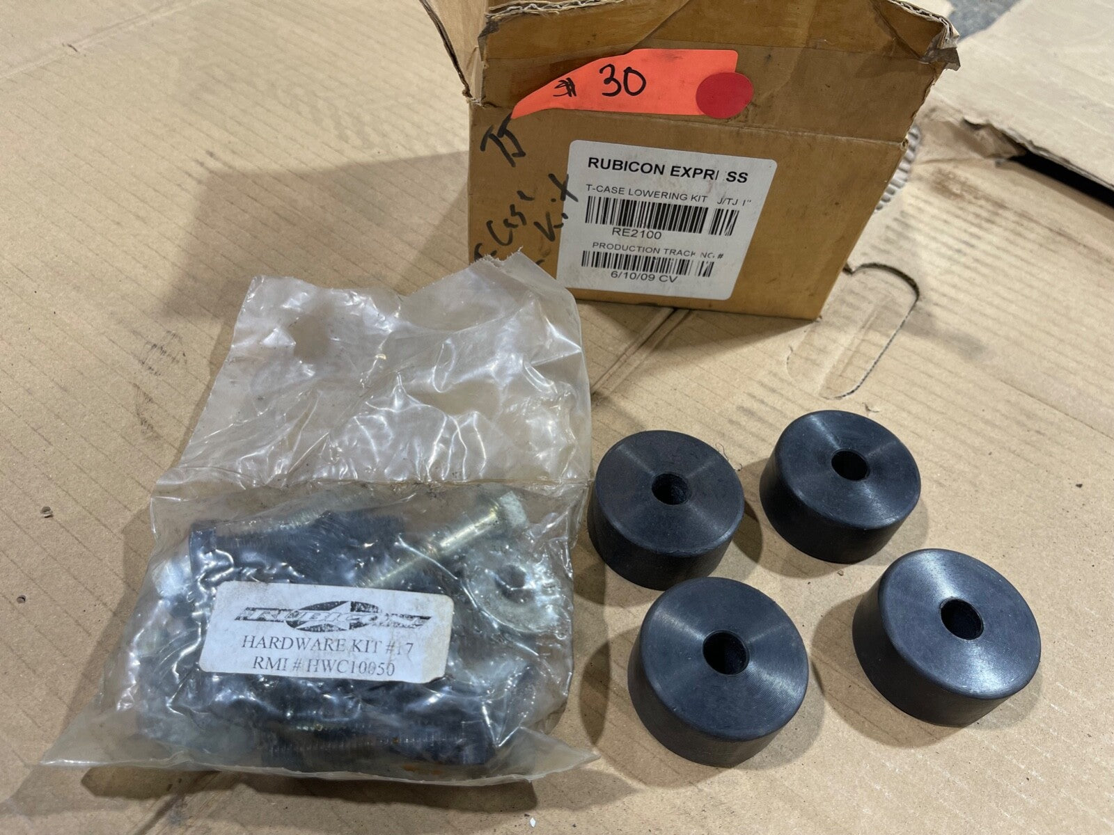 87-02 Wrangler Rubicon Express RE2100 Transfer Case Lowering Kit MISSING SPACERS