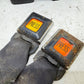 92-95 Wrangler Jeep YJ REAR SEAT BELTS SHOULDER BELT FEMALE BUCKLE BACK Set OEM