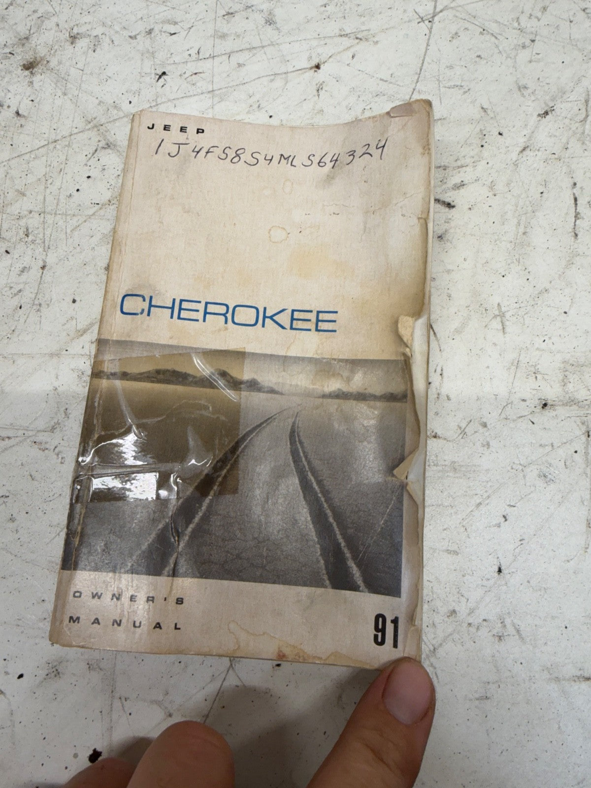 1991 OEM Jeep Cherokee Owners Manual Book XJ 91 Paper Back Factory Owner's Books
