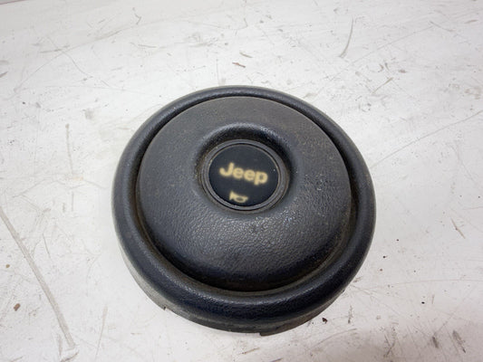 84-96 Jeep Cherokee Wrangler XJ YJ Charcoal Steering Wheel Horn Button Grey Gray