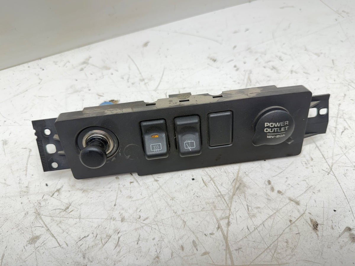 97-01 Jeep Cherokee XJ Dash Switch Panel Dash Defrost Rear Wiper 12v outlet OEM