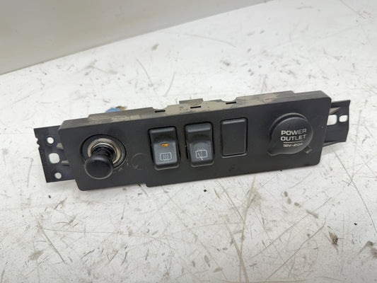 97-01 Jeep Cherokee XJ Dash Switch Panel Dash Defrost Rear Wiper 12v outlet OEM