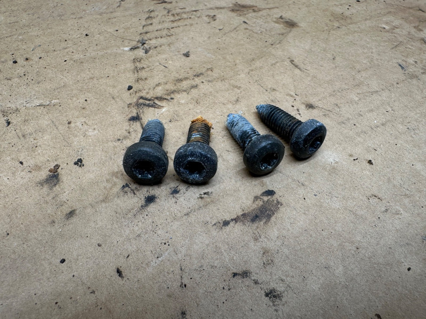 87-95 Jeep Wrangler YJ OE Seat Slider Track Adjuster Bolts Set of 4 TORX Bracket