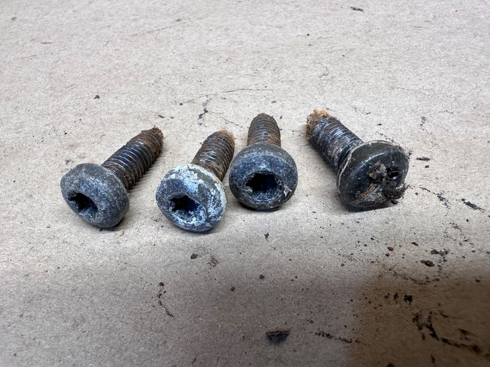 87-95 Jeep Wrangler YJ OE Seat Slider Track Adjuster Bolts Set of 4 TORX Bracket