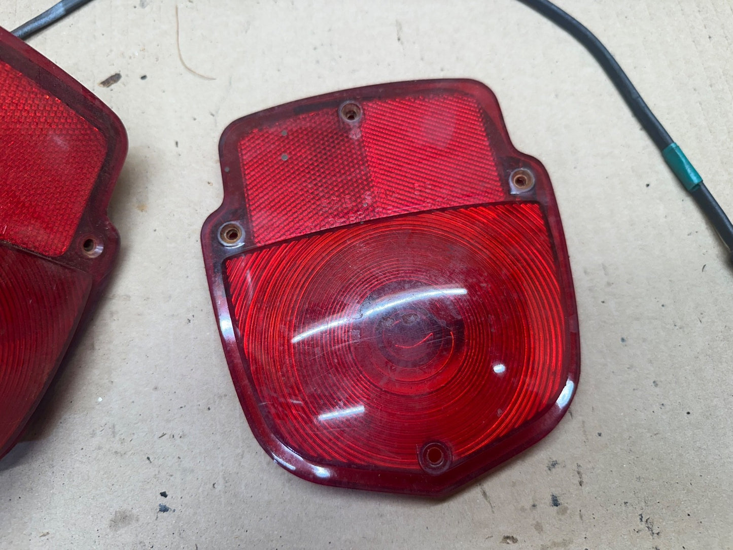 1955-65 Ford Truck Tail Light Lens Assembly SAE STIA 66 Glo-Brite 301 Pair OEM