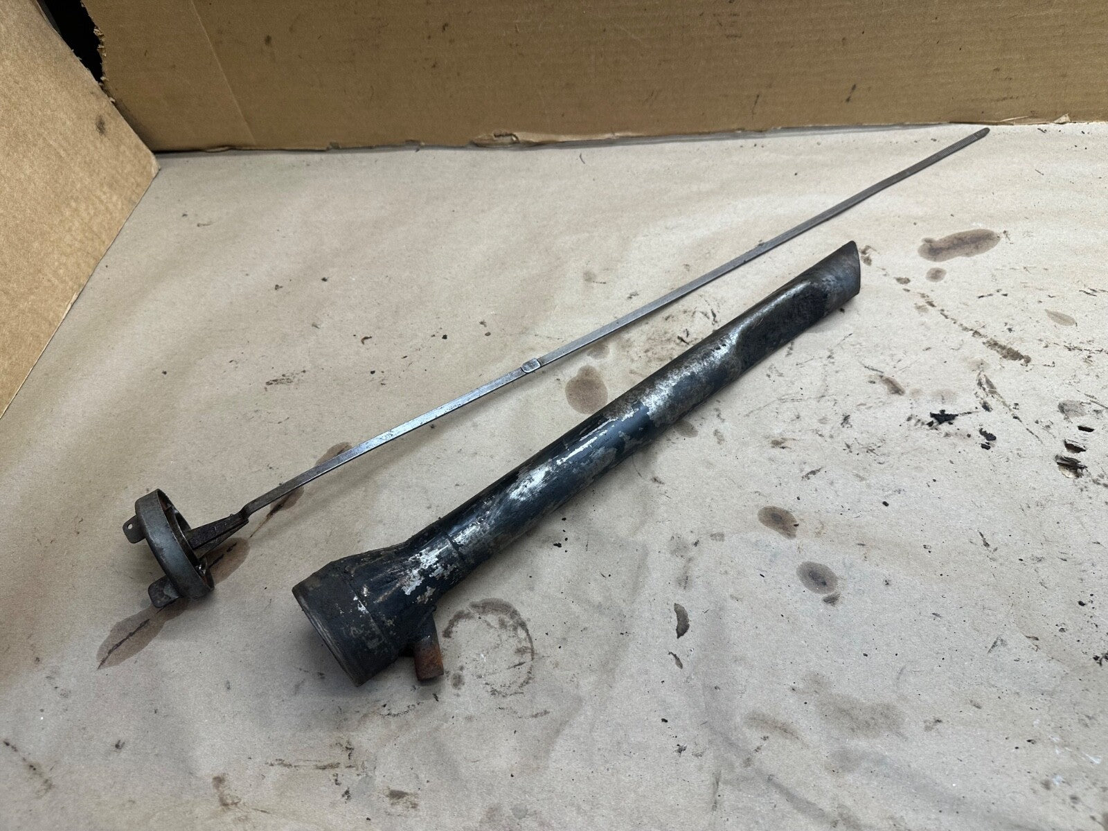Jeep Willys CJ CJ5 4 Cylinder Oil Filler Tube & Dipstick F-134 F134 OEM Factory