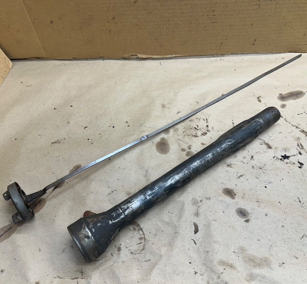 Jeep Willys CJ CJ5 4 Cylinder Oil Filler Tube & Dipstick F-134 F134 OEM Factory
