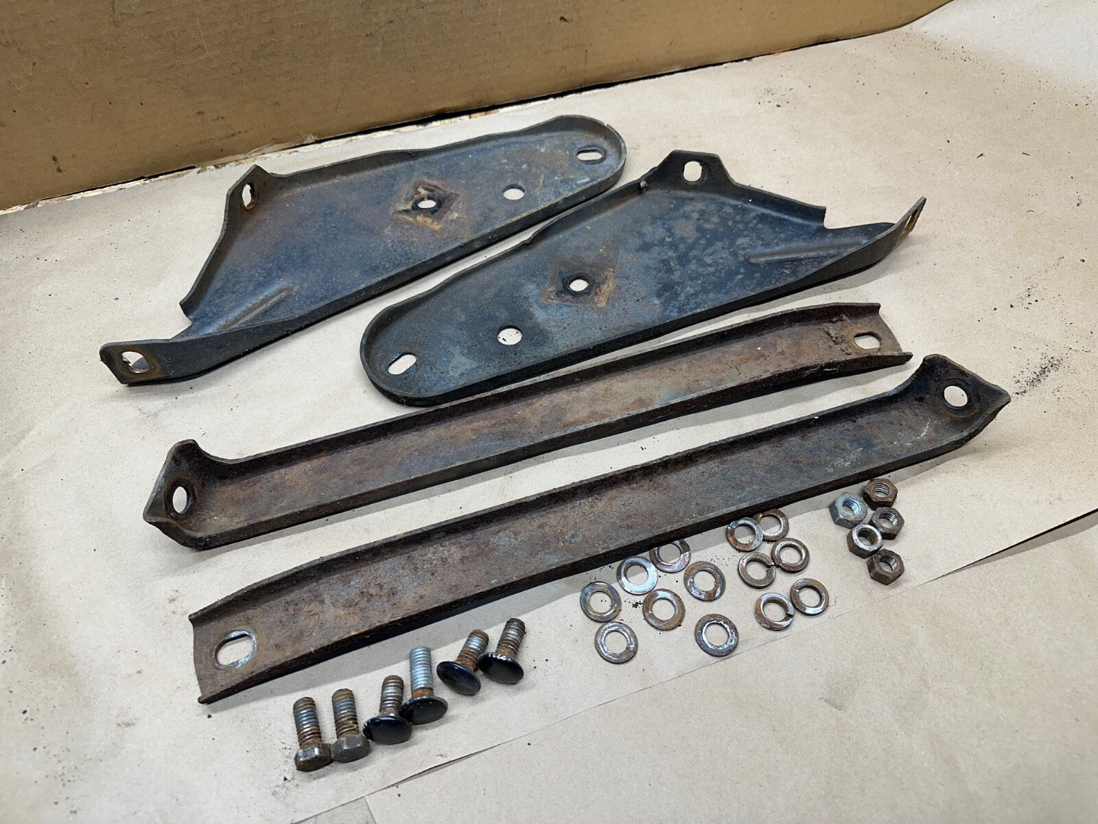 1967 AMC Rambler Rebel FRONT Bumper Mount Bracket Set Sedan Factory 67 Rambler