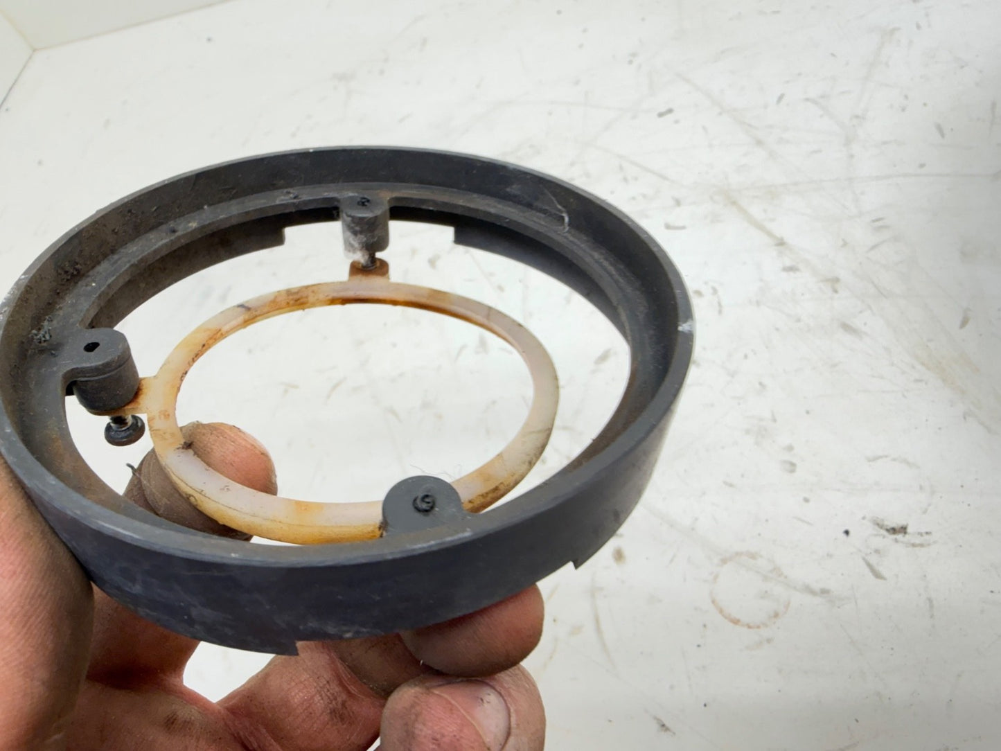 87-95 Jeep Wrangler YJ Steering Wheel Trim Riser Ring Bezel Gray Spacer OEM