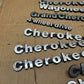 84-96 Jeep Cherokee XJ Fender Emblem Badge 8 Inch Metal OEM Sticker Toolbox ZJ