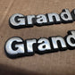 93-98 Jeep Grand Cherokee OEM 55295445 Metal Emblem Pair Set Front Fender Badge