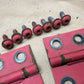 76-95 Jeep Wrangler YJ CJ RED Hood Hinges Hinge Set OEM FACTORY Bonnet Bolts