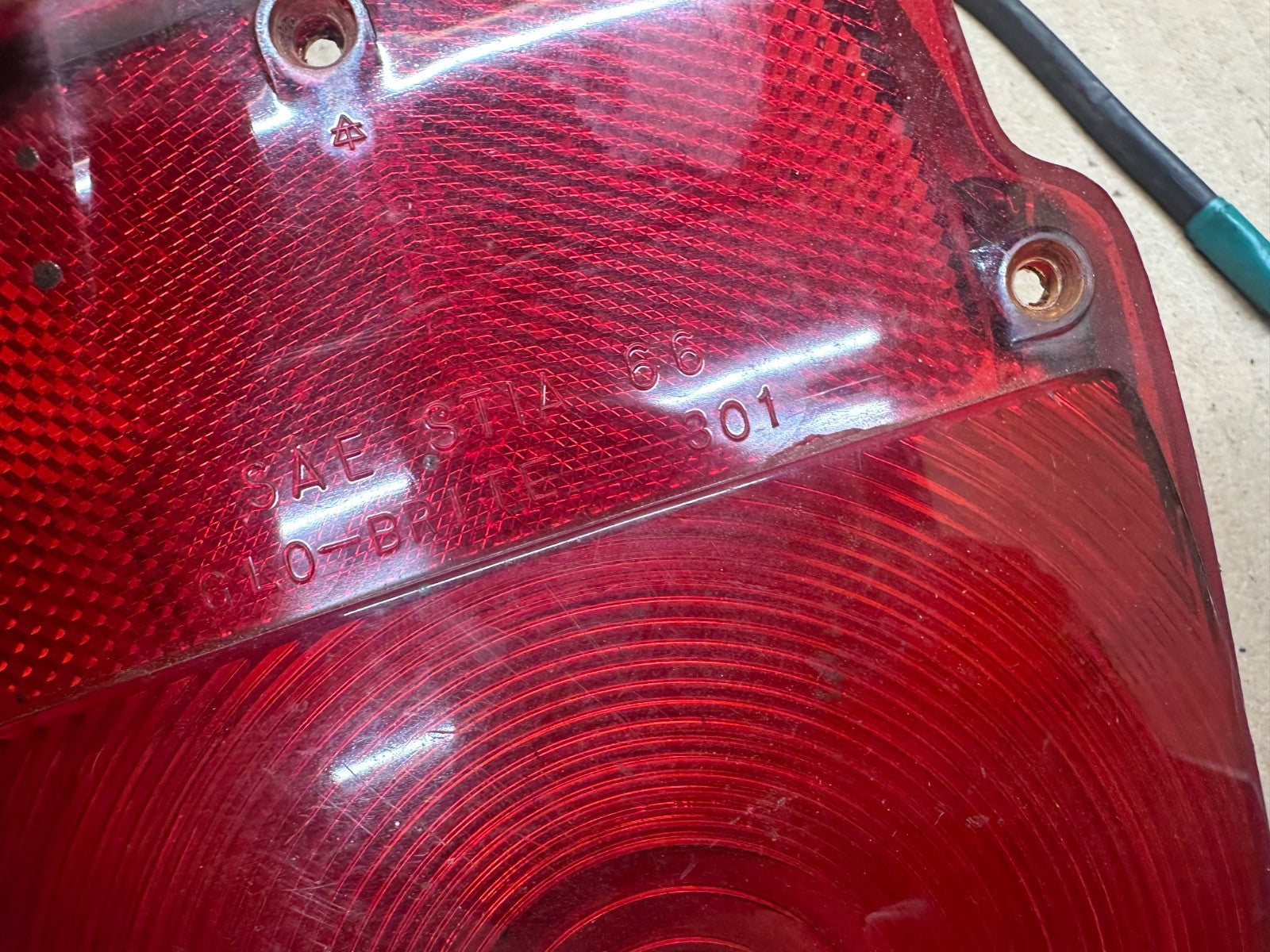 1955-65 Ford Truck Tail Light Lens Assembly SAE STIA 66 Glo-Brite 301 Pair OEM