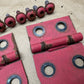 76-95 Jeep Wrangler YJ CJ RED Hood Hinges Hinge Set OEM FACTORY Bonnet Bolts