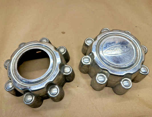 99-05 Ford F-250 F-350 PAIR Front Rear OEM Hub Cap F81A-1A096-BB F81A-1A096-CA