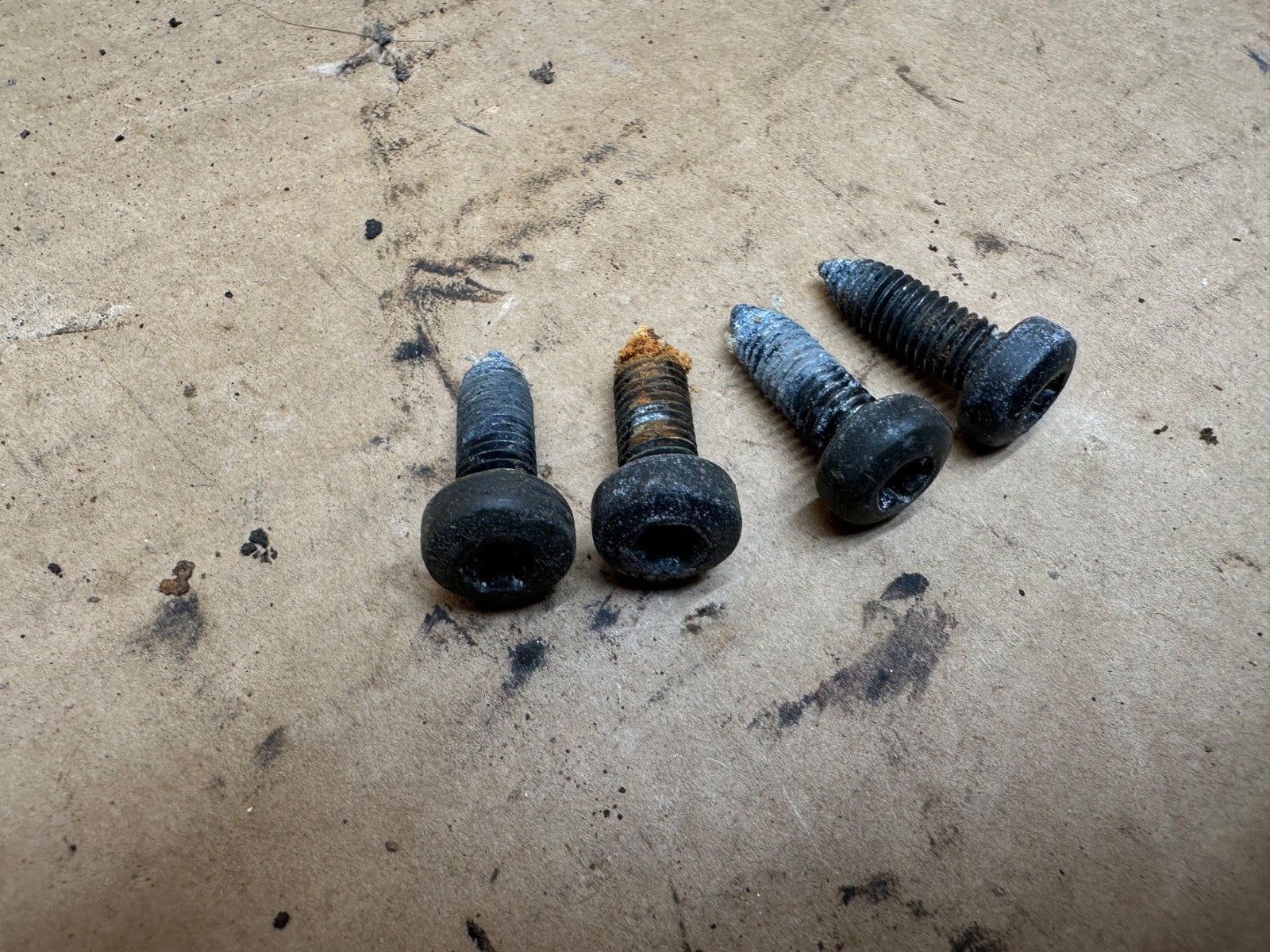 87-95 Jeep Wrangler YJ OE Seat Slider Track Adjuster Bolts Set of 4 TORX Bracket