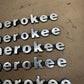 Set of 7 OEM 84-96 Jeep Cherokee XJ Fender Emblem Badge 8 Inch Metal OEM Factory