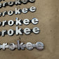 Set of 7 OEM 84-96 Jeep Cherokee XJ Fender Emblem Badge 8 Inch Metal OEM Factory