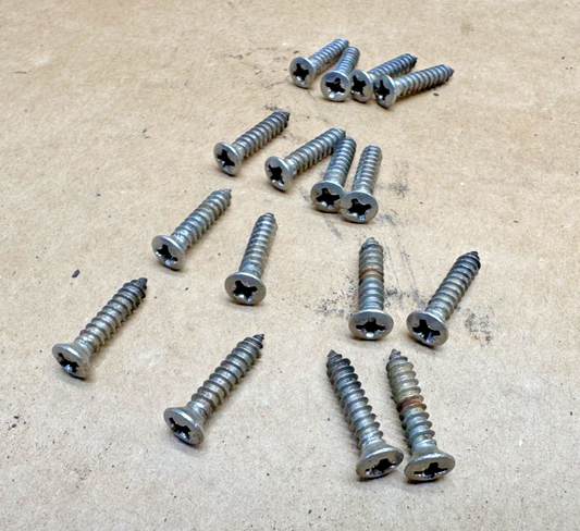 16 Stainless Headlight Trim Screws 87-95 Jeep Wrangler YJ Phillips Surround OEM