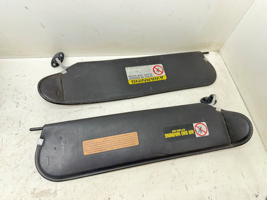 Jeep Wrangler TJ 97-02 OEM Sun Visor Left Right Dark Grey Pair SunVisor Pair Set
