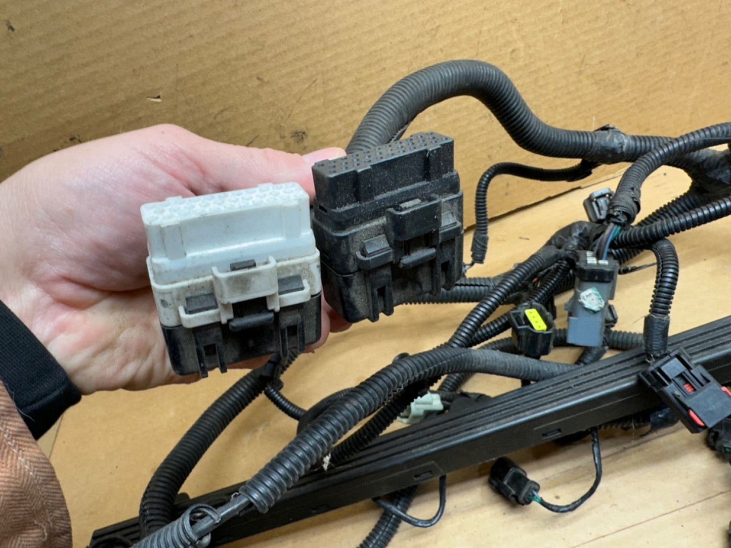 1999 JEEP WRANGLER TJ 4.0 MANUAL TRANS ENGINE INJECTOR WIRING HARNESS w/ AC