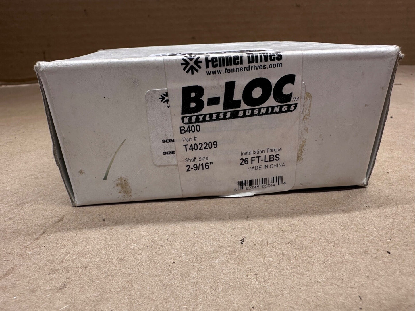 T402209 FENNER DRIVES B-Loc 2 9/16" Keyless Bushing 65.09mm B400