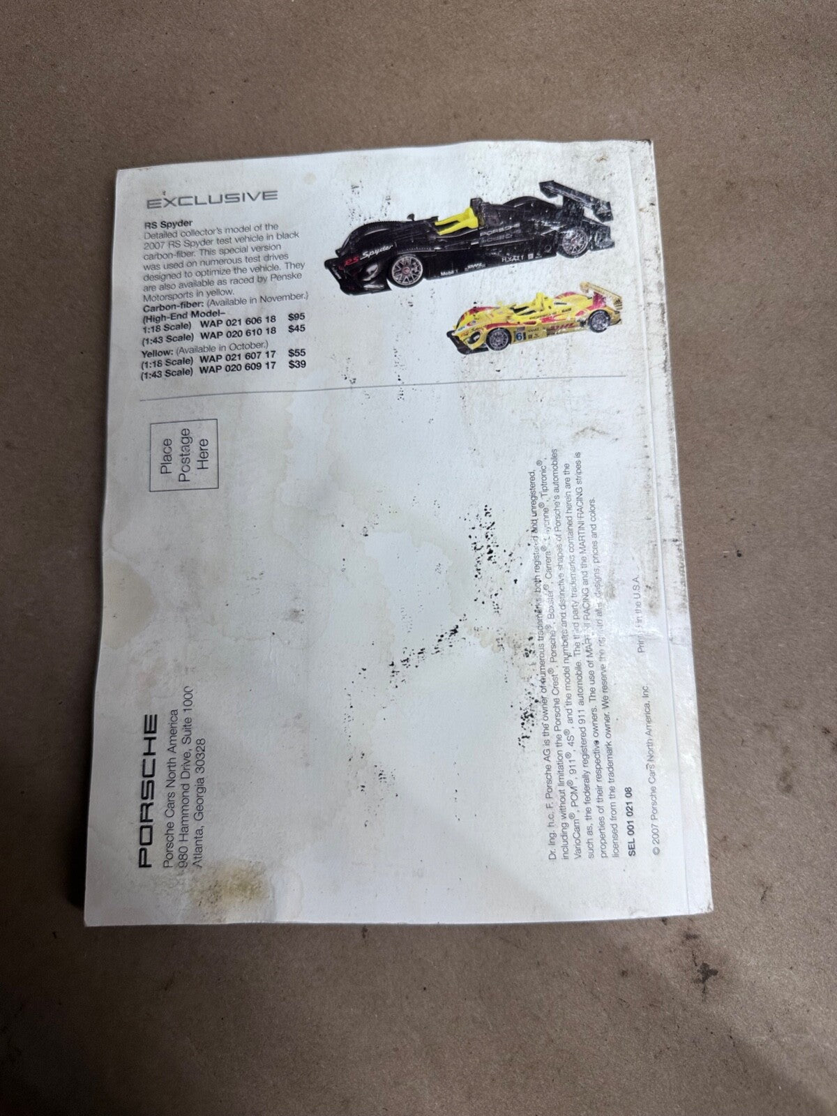 2007-2008 Porsche Design Drivers Selection Merchandise Catalog Porshe Dealership