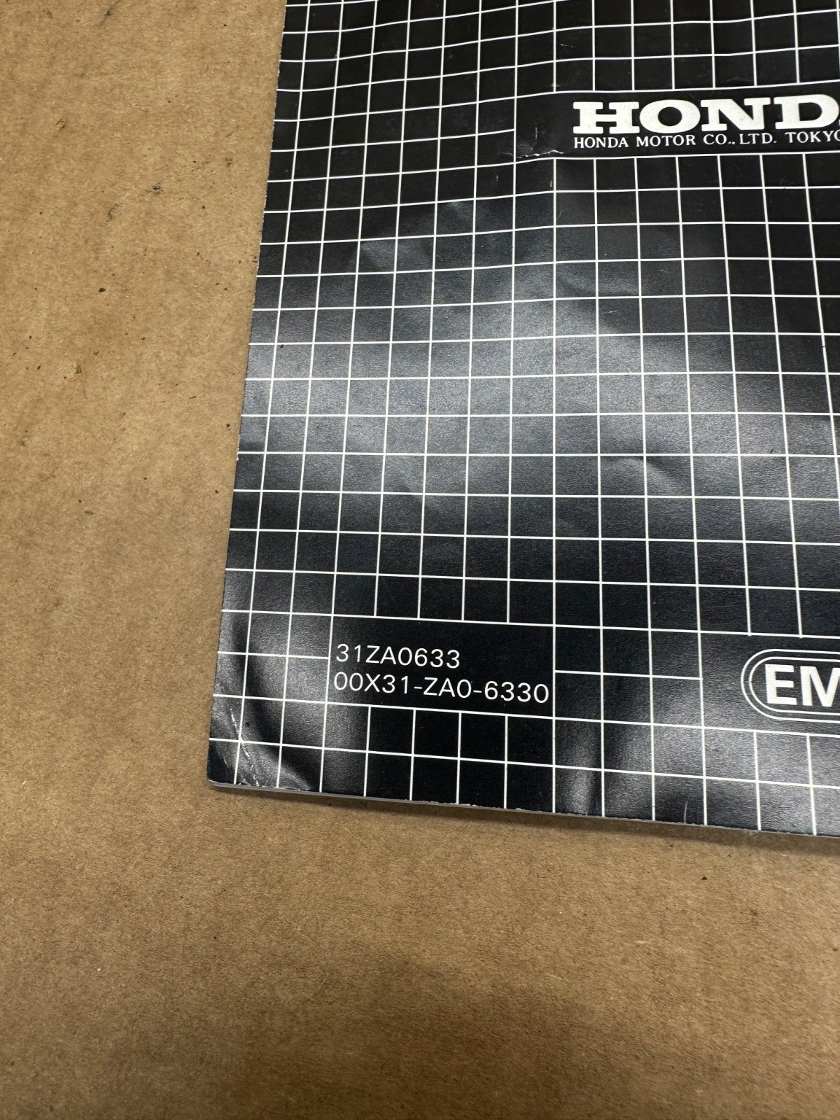 HONDA POWER EQUIPMENT GENERATOR EX5500 Owner's Manual 31ZA0633 OPERATION BOOK EX