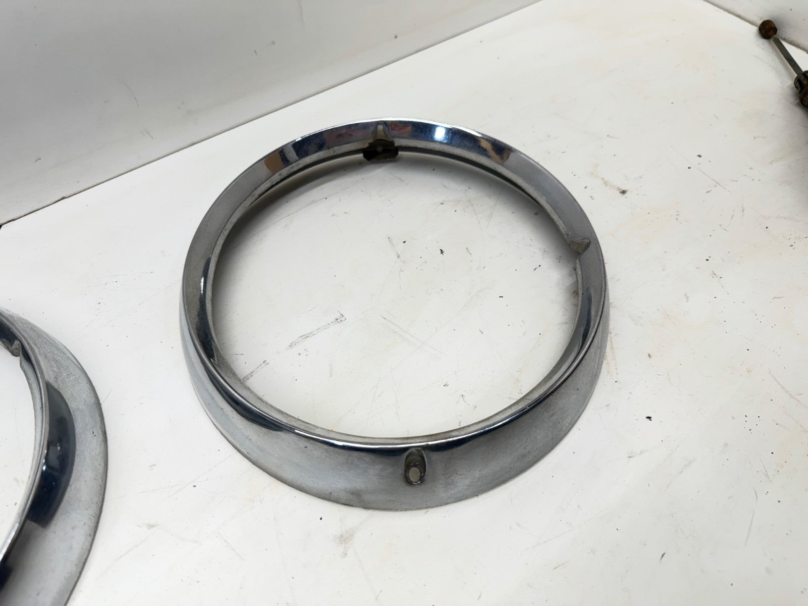 OEM Jeep J5460087 Headlight Trim Ring Chrome Bezel CJ CJ5 CJ7 76-86 Head Light