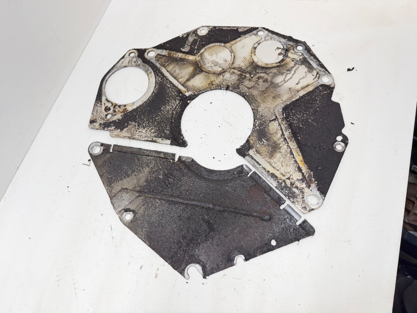 91-01 Jeep Cherokee XJ 4.0 L 6 Cyl Engine Block Inspection Cover Spacer Plate OE