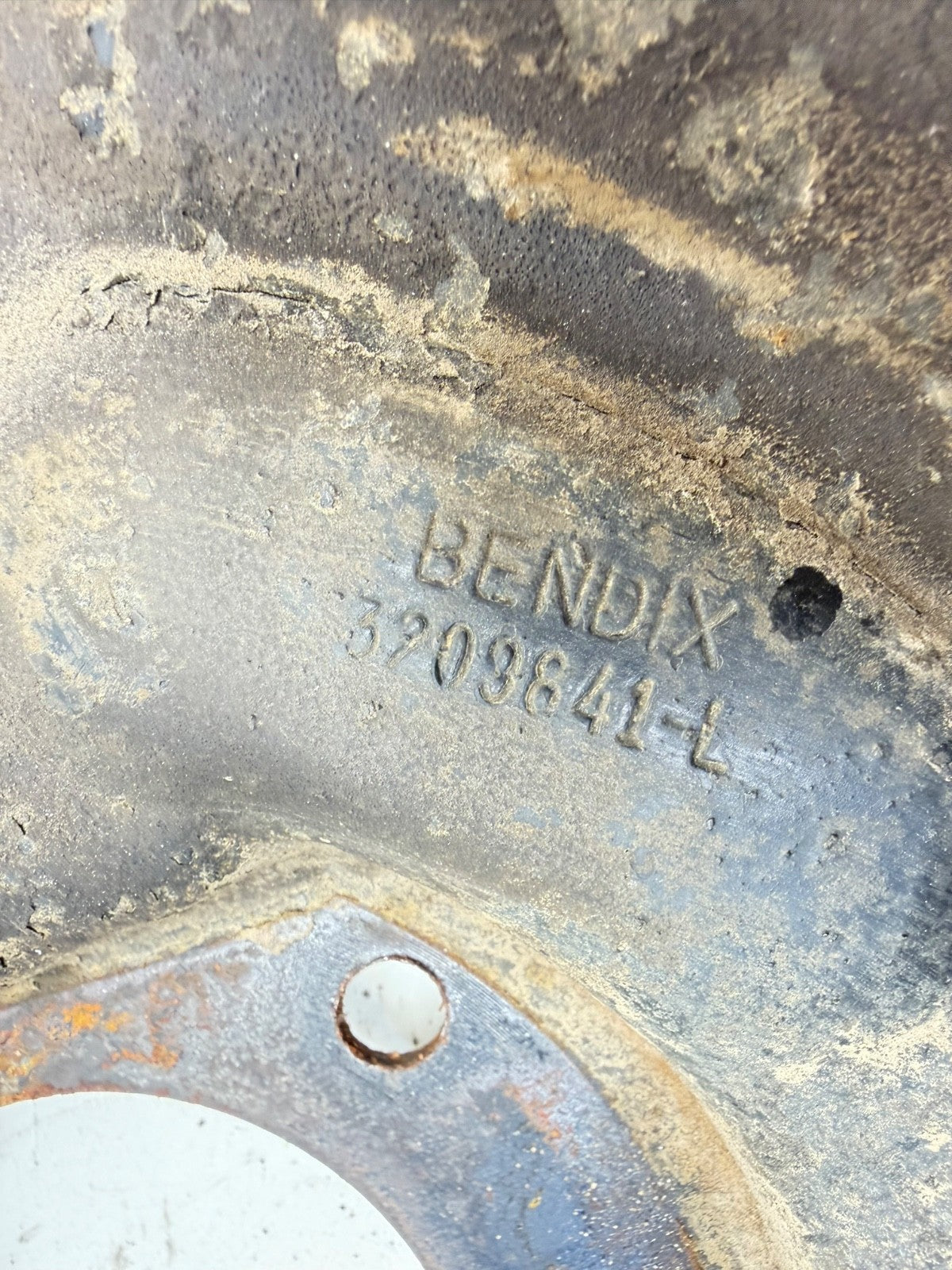 84-90 Jeep Cherokee Wrangler Left Drivers backing plate rear XJ YJ Dana 35 10"