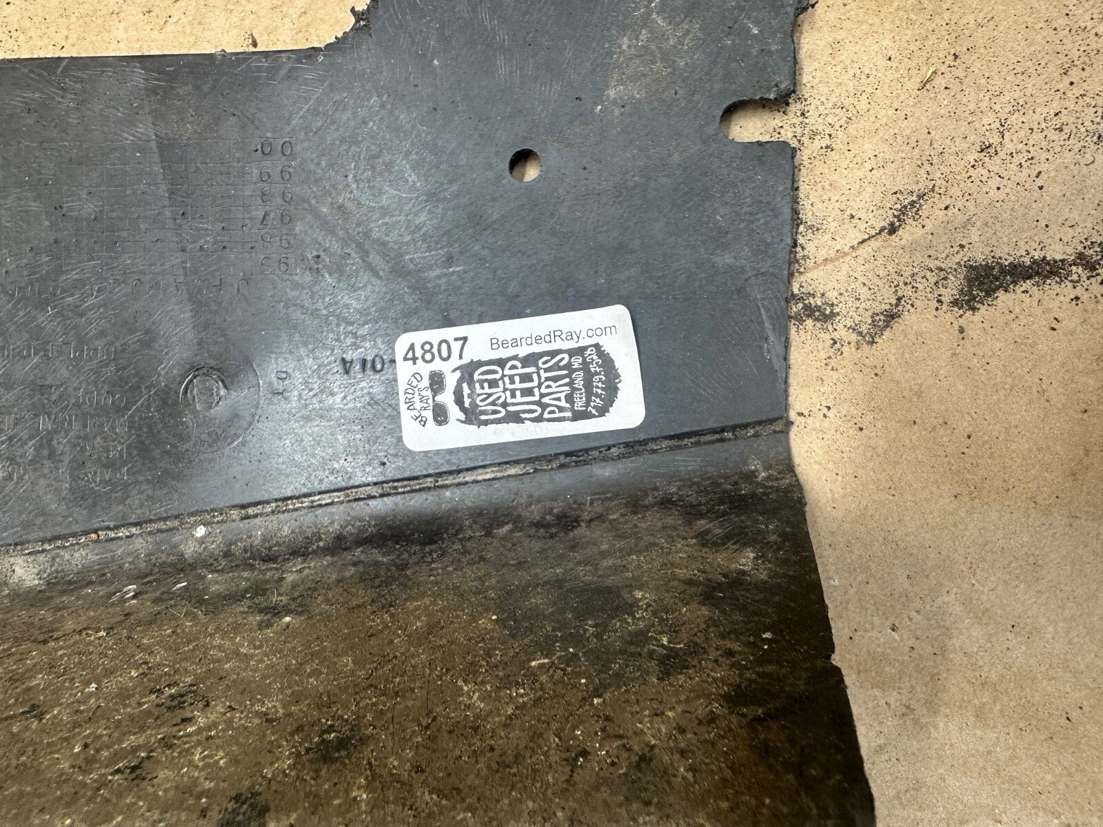 1997-2006 WRANGLER TJ Driver Side Rear Fender Liner 55155633AB Inner Trim Left