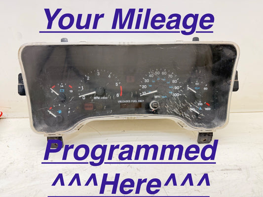 97-00 Jeep Wrangler TJ SPEEDOMETER CLUSTER Gauge Speedo Gauge Instrument Tach XJ