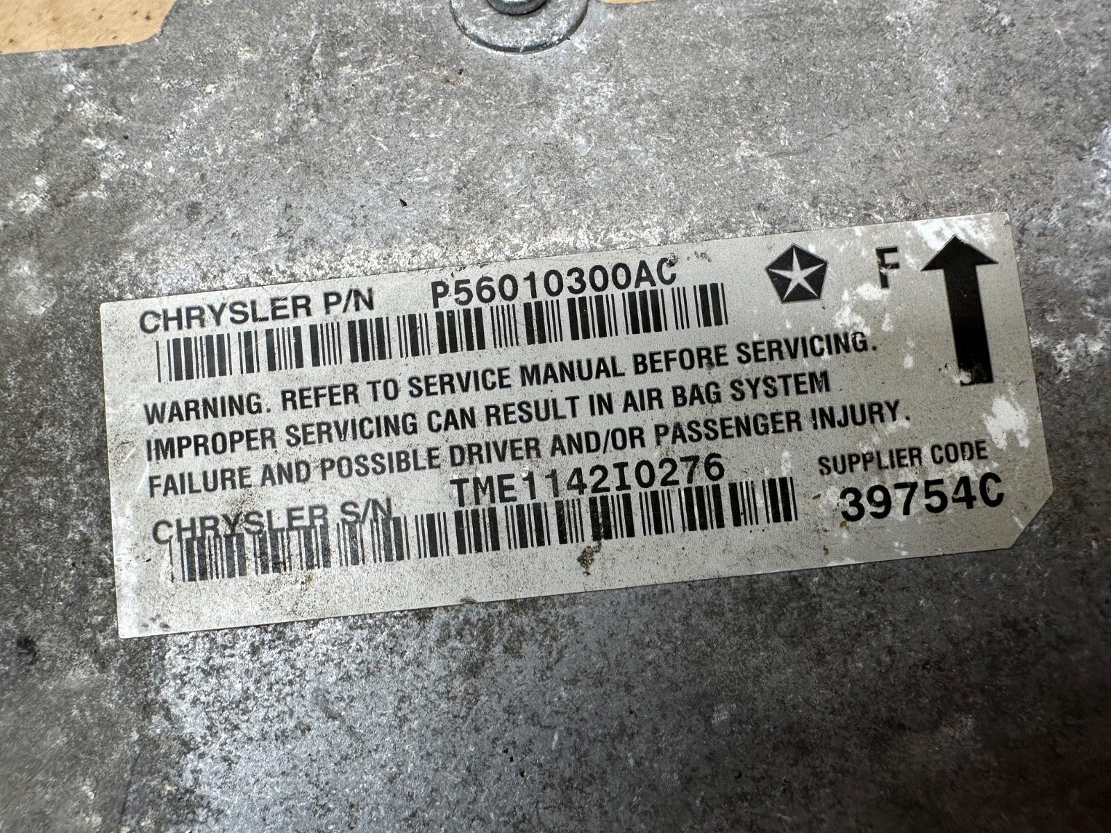 02-03 WRANGLER P56010300AC 56010300AC Computer Control Module Under Console OEM