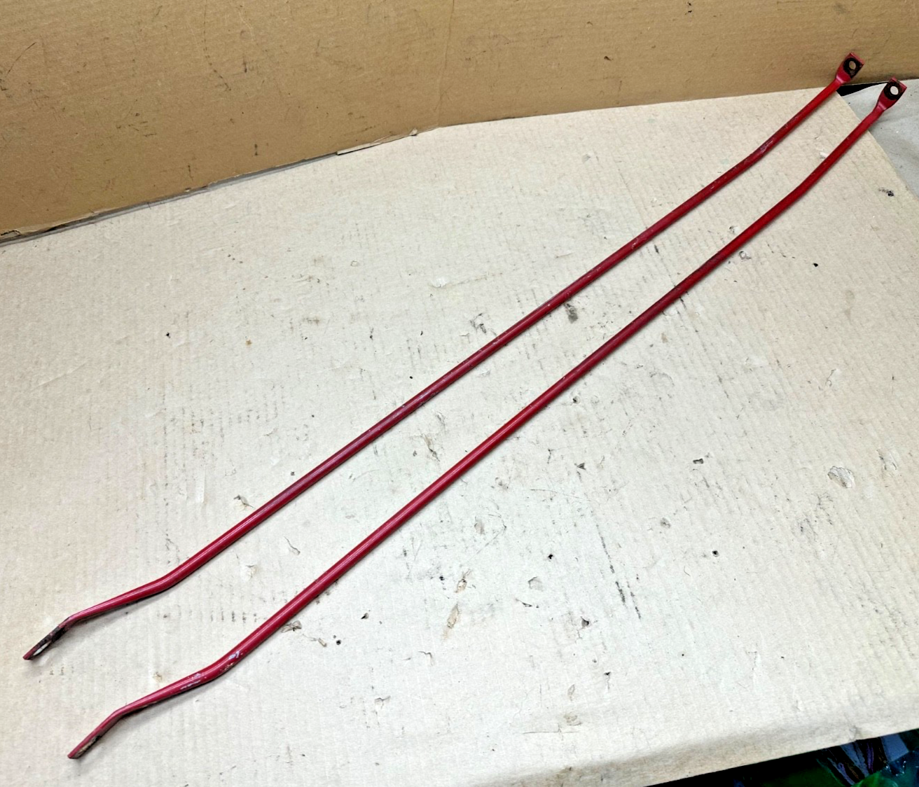 Grille Support Rod Grill to Firewall TUB RED OEM PAIR 97-06 Jeep TJ Wrangler