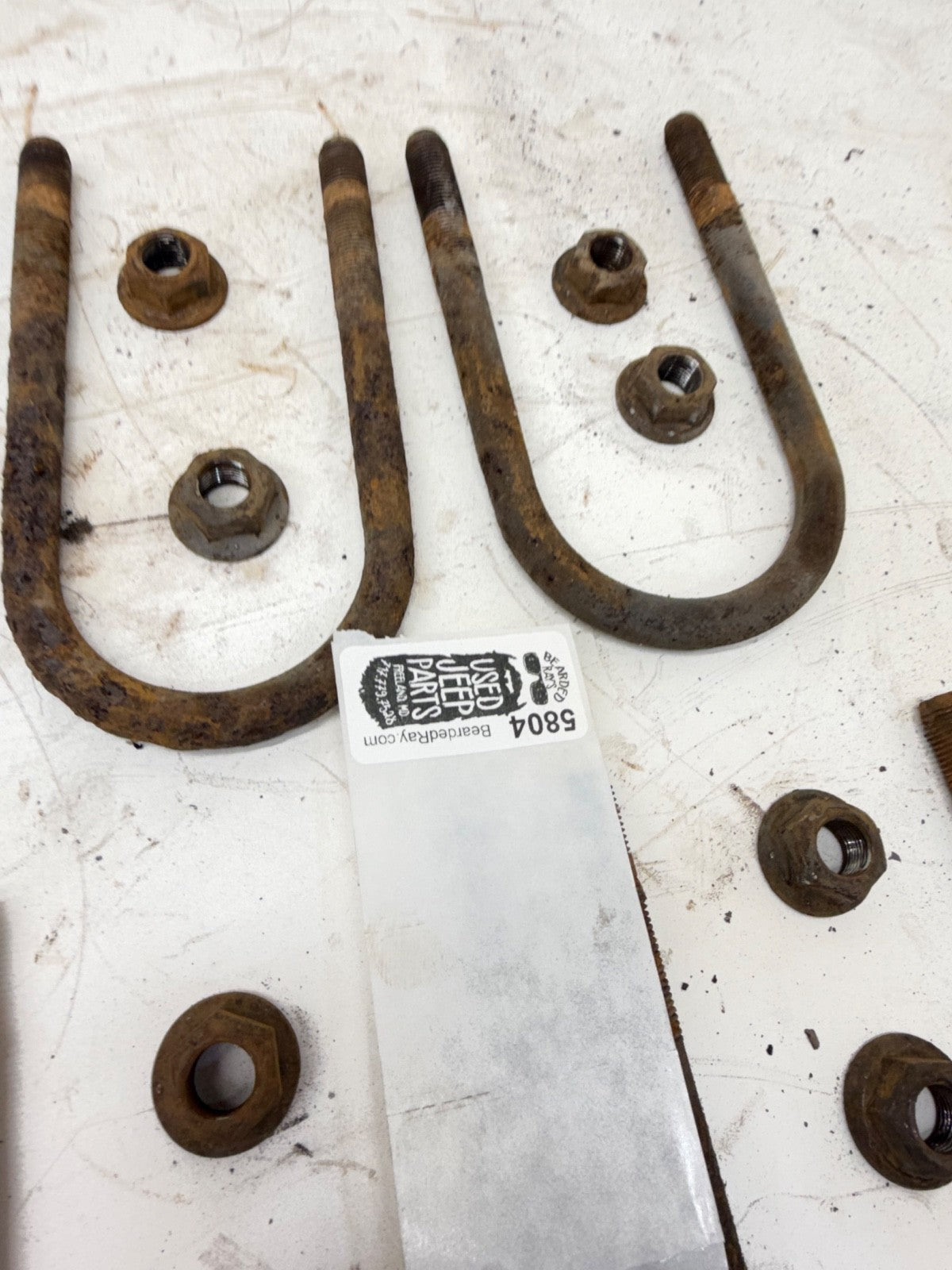 Front Dana 30 Axle Heavy Duty Steel U-Bolt Set Jeep Wrangler YJ 87-95 Factory OE