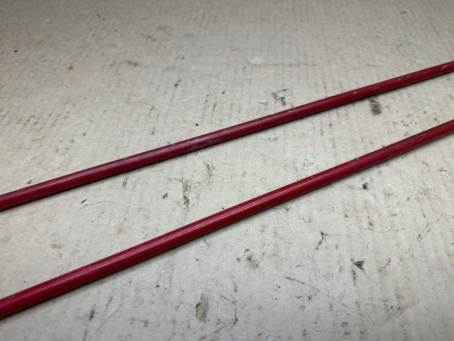 Grille Support Rod Grill to Firewall TUB RED OEM PAIR 97-06 Jeep TJ Wrangler