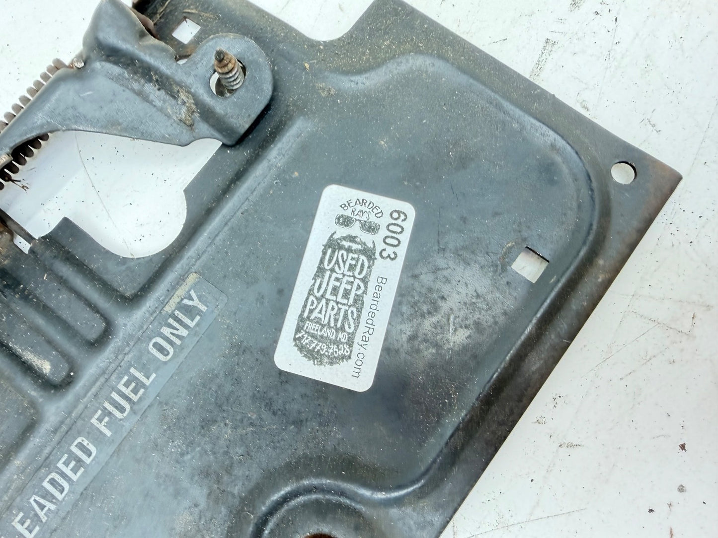 Jeep Wrangler YJ 87-95 Rear License Plate Mount Tag Bracket Factory OEM Gas Flap