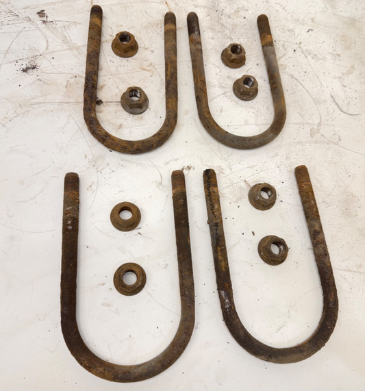 Front Dana 30 Axle Heavy Duty Steel U-Bolt Set Jeep Wrangler YJ 87-95 Factory OE
